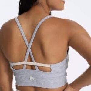 Vuori Long Line Elevation Bra Light, Heather Grey, Sz Small, Like New